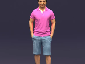 異なる色の男0394 3Dプリント対応 3Dプリントモデル