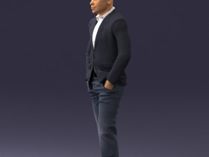 man in brown boots and acket 0393 3D प्रिंट मॉडल