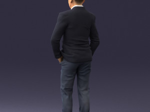 man in brown boots and jacket 0393 3d print ready 3D 打印模型
