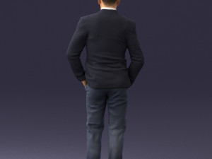 man in brown boots and jacket 0393 3d print ready 3D 打印模型