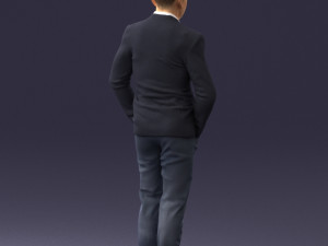 man in brown boots and jacket 0393 3d print ready 3D 打印模型