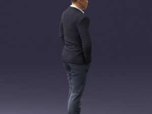 man in brown boots and jacket 0393 3d print ready 3D 打印模型