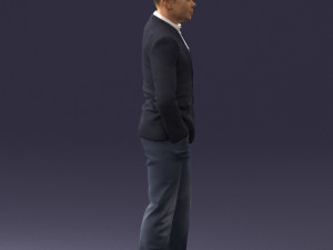 man in brown boots and jacket 0393 3d print ready 3D 打印模型