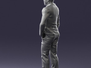 man in brown boots and jacket 0393 3d print ready 3D 打印模型