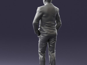 man in brown boots and jacket 0393 3d print ready 3D 打印模型