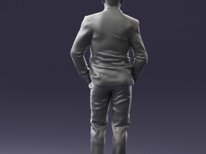 man in brown boots and jacket 0393 3d print ready 3D 打印模型
