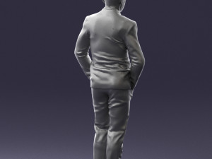 man in brown boots and jacket 0393 3d print ready 3D 打印模型