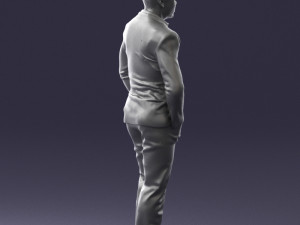 man in brown boots and jacket 0393 3d print ready 3D 打印模型