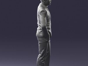 man in brown boots and jacket 0393 3d print ready 3D 打印模型