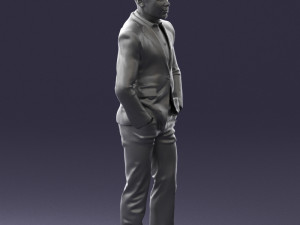 man in brown boots and jacket 0393 3d print ready 3D 打印模型