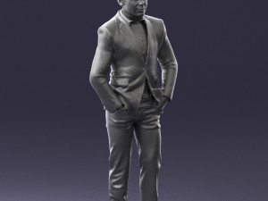 man in brown boots and jacket 0393 3d print ready 3D 打印模型