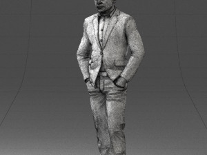man in brown boots and jacket 0393 3d print ready 3D 打印模型
