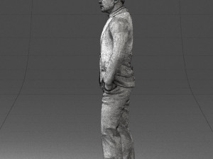 man in brown boots and jacket 0393 3d print ready 3D 打印模型