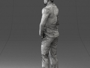 man in brown boots and jacket 0393 3d print ready 3D 打印模型