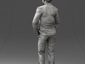 man in brown boots and jacket 0393 3d print ready 3D 打印模型