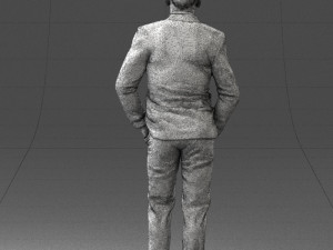 man in brown boots and jacket 0393 3d print ready 3D 打印模型