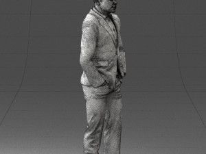 man in brown boots and jacket 0393 3d print ready 3D 打印模型