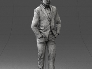 man in brown boots and jacket 0393 3d print ready 3D 打印模型