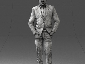 man in brown boots and jacket 0393 3d print ready 3D 打印模型