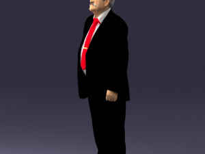 grandfather with mustache in dark jacket 0392 3D 模型
