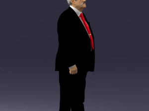grandfather with mustache in dark jacket 0392 3D Model