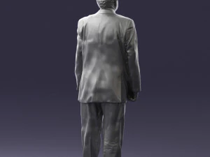 grandfather with mustache in dark jacket 0392 3D Model