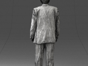grandfather with mustache in dark jacket 0392 3D 模型