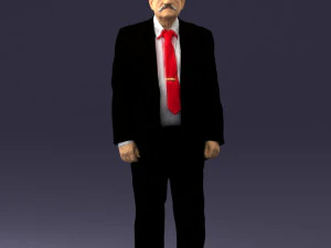 डार्क जैकेट में मूंछों वाले दादा 0392 3डी प्रिंट तैयार 3D प्रिंट मॉडल