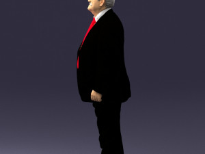 grandfather with mustache in dark jacket 0392 3d print ready 3D Print Model
