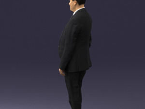 man in suit with dark tie 0391 3Dモデル
