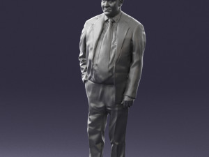man in suit with dark tie 0391 3Dモデル