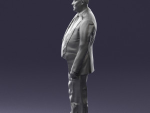 man in suit with dark tie 0391 3Dモデル