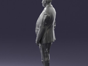 man in suit with dark tie 0391 3Dモデル