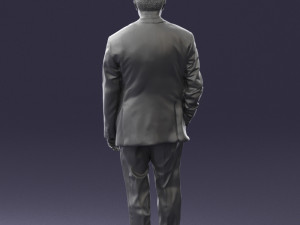 man in suit with dark tie 0391 3Dモデル