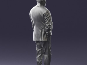 man in suit with dark tie 0391 3Dモデル