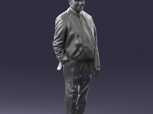man in suit with dark tie 0391 3Dモデル