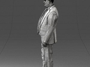 man in suit with dark tie 0391 3Dモデル