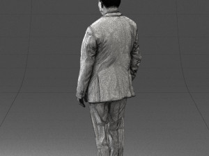 man in suit with dark tie 0391 3Dモデル