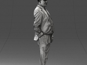 man in suit with dark tie 0391 3d print ready Model do druku 3D
