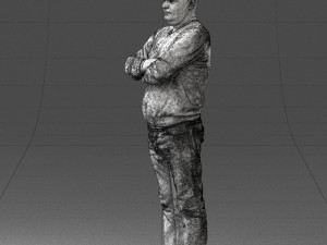 pot bellied man in sweater 0386 3D Model