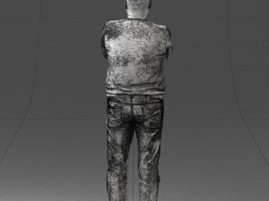 pot bellied man in sweater 0386 3D Model