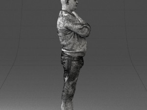 pot bellied man in sweater 0386 3D Model
