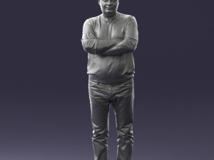 pot bellied man in sweater 0386 3d print ready 3D 프린트 모델