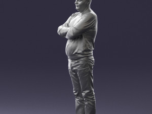 pot bellied man in sweater 0386 3d print ready 3D 프린트 모델