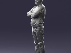 pot bellied man in sweater 0386 3d print ready 3D Print Model