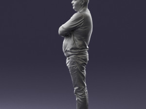 pot bellied man in sweater 0386 3d print ready 3D 프린트 모델