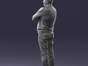 pot bellied man in sweater 0386 3d print ready 3D Print Model