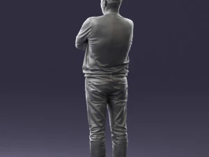 pot bellied man in sweater 0386 3d print ready 3D Print Model