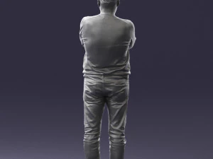 pot bellied man in sweater 0386 3d print ready 3D Print Model