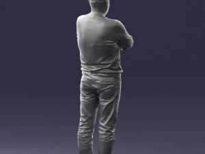 pot bellied man in sweater 0386 3d print ready 3D Print Model